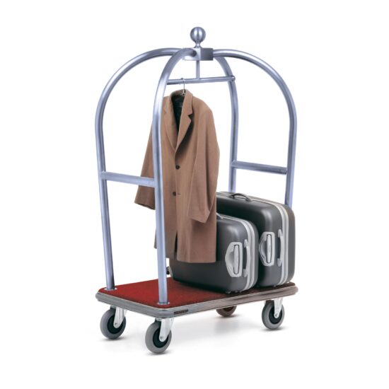 Lifetech Hotelgepäcktrolley Edelstahl